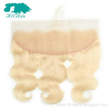 10-20inch peruvian 613 full lace 13*4, body wave blonde lace frontal